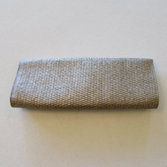 Big Buddha Woven Tan/Gold Clutch Bag - Like New - 12"x4.5" - Picture 8 of 16